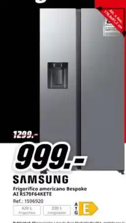 MediaMarkt Samsung - frigorífico americano bespoke oferta