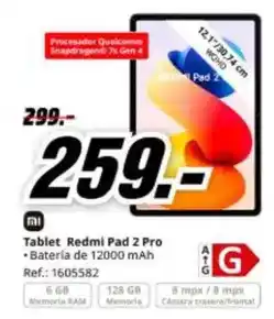 MediaMarkt Redmi - tablet pad 2 pro oferta