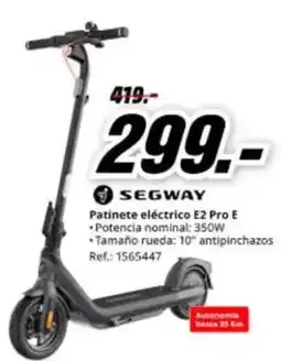 MediaMarkt Segway - patinete eléctrico e2 pro e oferta