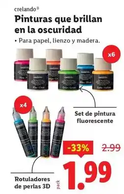 Ocine Crelando - pinturas que brillan en la oscuridad oferta
