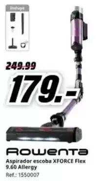 MediaMarkt Rowenta - aspirador escoba xforce flex 9.60 allergy oferta
