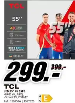 MediaMarkt Tcl - led 55 4k 55p6 oferta