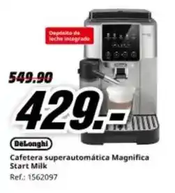 MediaMarkt Delonghi - cafetera superautomatica magnifica start milk oferta