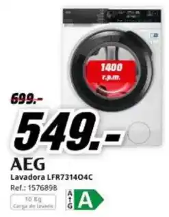 Aeg - lavadora lfr731404c