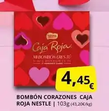 Supermercados MAS Nestlé - bombon corazones caja roja oferta