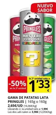 Supermercados MAS Pringles - gama de patatas lata oferta
