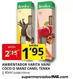 Supermercados MAS Ambientador variata vaini coco o manz canel oferta