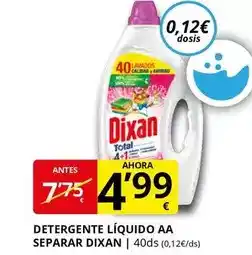 Supermercados MAS Dixan - detergente liquido aa separar oferta