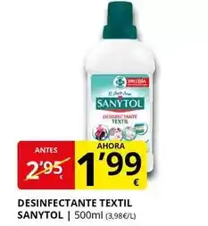 Supermercados MAS Sanytol - desinfectante textil oferta