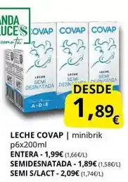 Supermercados MAS Covap - leche oferta