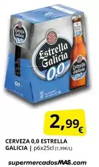 Supermercados MAS Estrella galicia - cerveza 0,0 oferta