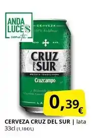 Supermercados MAS Cruz del sur - cerveza oferta