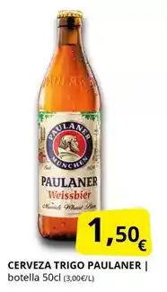 Supermercados MAS Paulaner - cerveza oferta