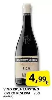 Supermercados MAS Rivero - vino rioja faustino oferta