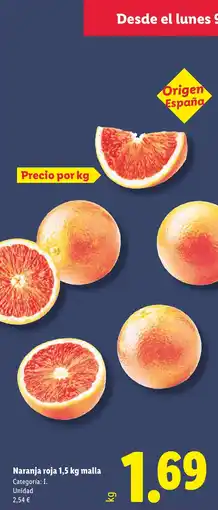 Lidl Naranja roja oferta