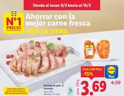 Lidl Pechuga de pollo marinada oferta
