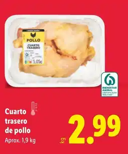 Lidl Cuarto trasero de pollo oferta