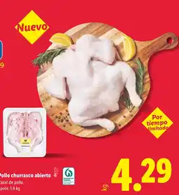 Lidl Pollo churrasco abierto oferta