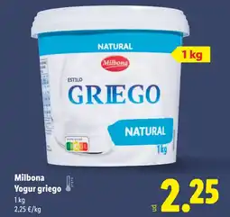 Lidl MILBONA Yogur griego oferta