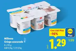 Lidl MILBONA Griego azucarado oferta