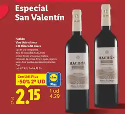 Lidl HACHON Vino tinto crianza D.O. Ribera del Duero oferta