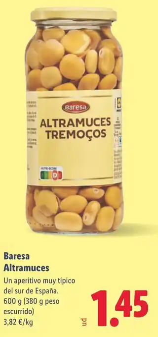 Lidl BARESA Altramuces oferta