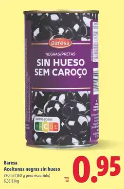 Lidl BARESA Aceitunas negras sin hueso oferta