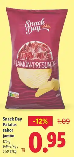 Lidl SNACK DAY Patatas sabor jamón oferta