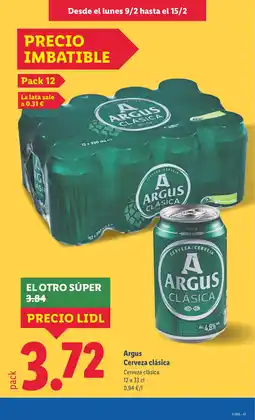 Lidl ARGUS Cerveza clásica oferta