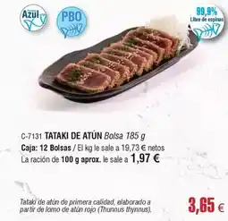 Abordo Tataki de atún oferta