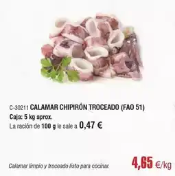 Abordo 51 - calamar chipirón troceado oferta