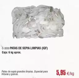 Abordo Patas de sepia limplas oferta