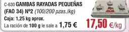 Abordo Gambas rayadas pequeñas oferta