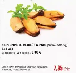 Abordo Solo - carne de mejillon grande oferta