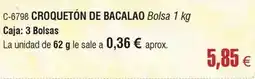 Abordo Croquetón de bacalao oferta