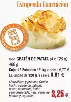 Abordo 1800 - graten de patata oferta