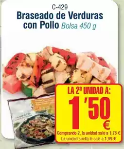 Abordo Braseado de verduras con pollo oferta