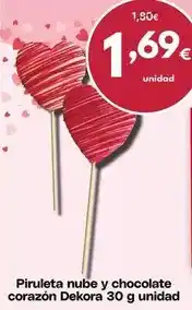 FROIZ Dekora - piruleta nube y chocolate corazón oferta