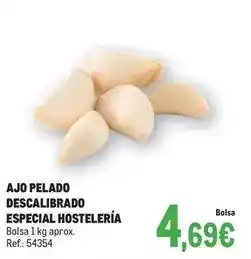 Makro Ajo pelado descalibrado especial hostelería oferta