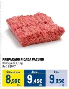 Preparado picada vacuno