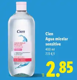 Lidl CIEN Agua micelar sensitive oferta