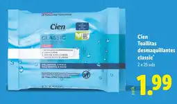 Lidl CIEN Toallitas desmaquillantes classic oferta