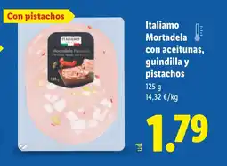 Lidl ITALIAMO Mortadela con aceitunas, guindilla y pistachos oferta