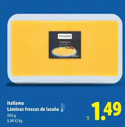 Lidl ITALIAMO Láminas frescas de lasaña oferta