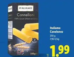 Lidl ITALIAMO Canelones oferta