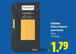Lidl ITALIAMO Pasta al huevo para lasaña oferta