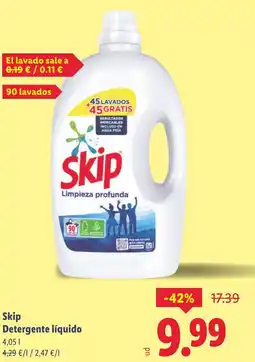 Lidl SKIP Detergente líquido oferta