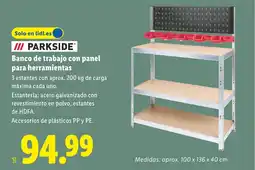 Lidl PARKSIDE Banco de trabajo con panel para herramientas oferta