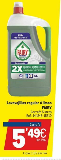 Makro Lavavajillas fairy oferta