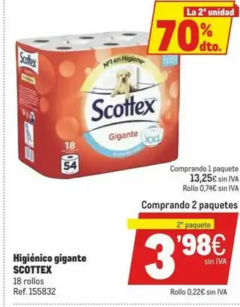 Makro Papel higiénico scottex oferta